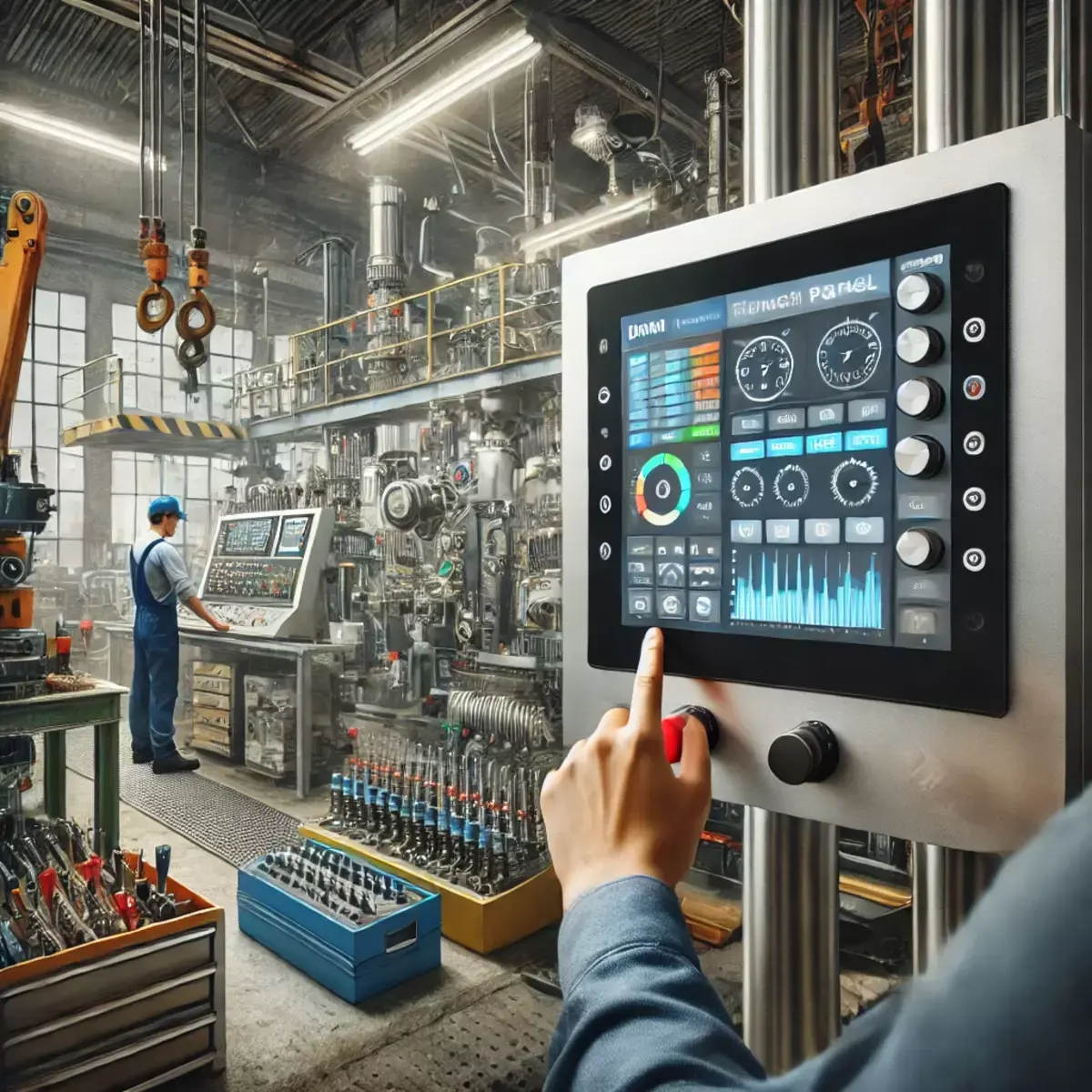 Quality assurance engineer inspecting a production line at True Care Technology