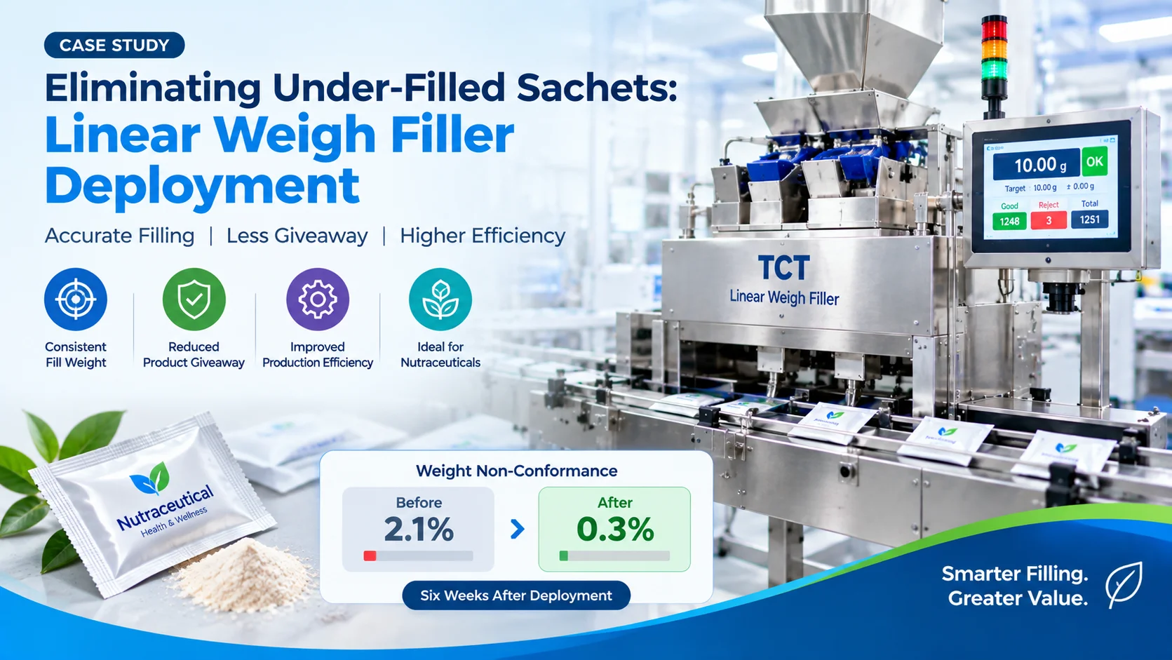 Eliminating Under-Filled Sachets: Linear Weigh Filler Deployment in a Nutraceutical Plant