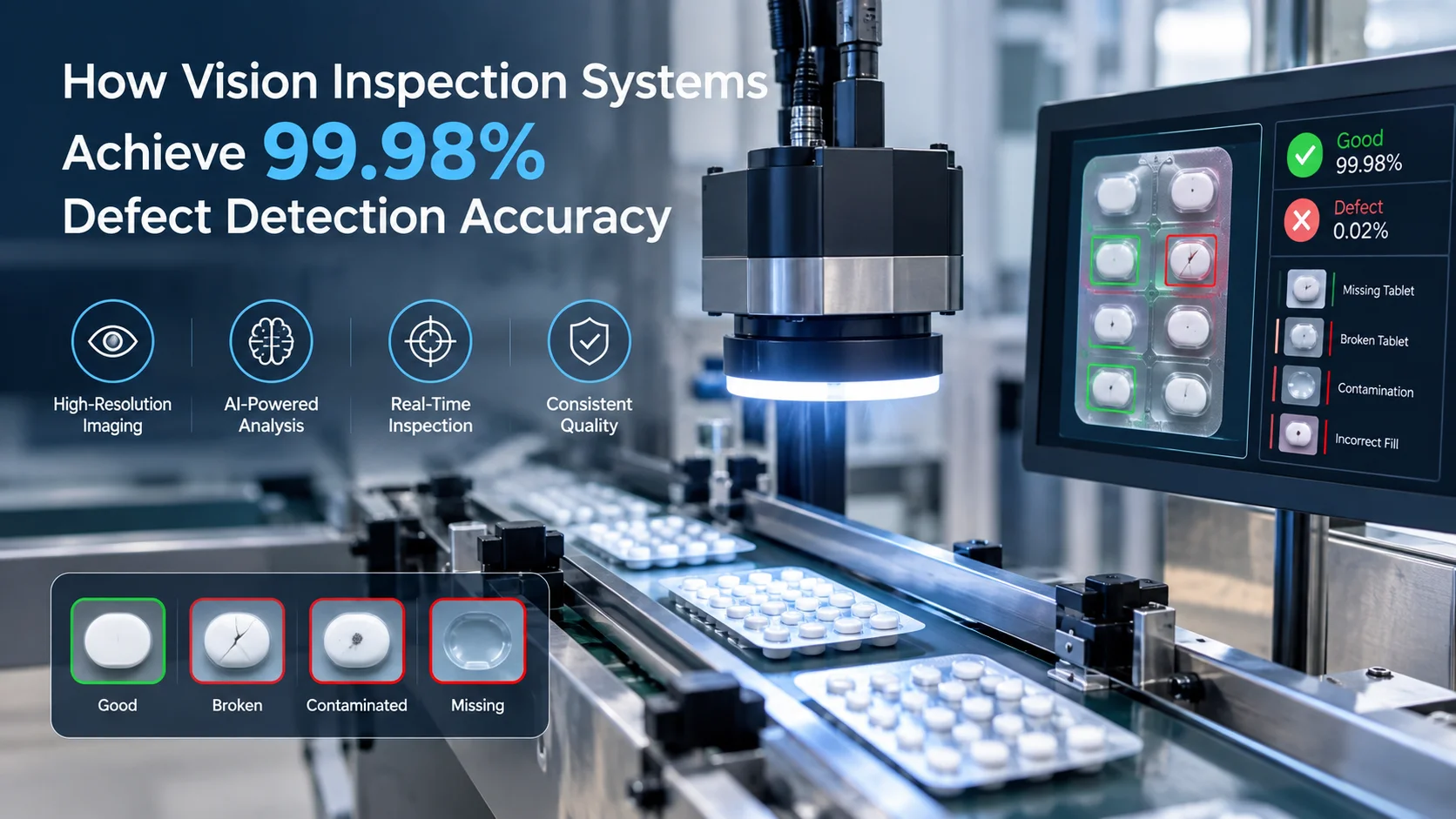 How Vision Inspection Systems Achieve 99.98% Defect Detection Accuracy