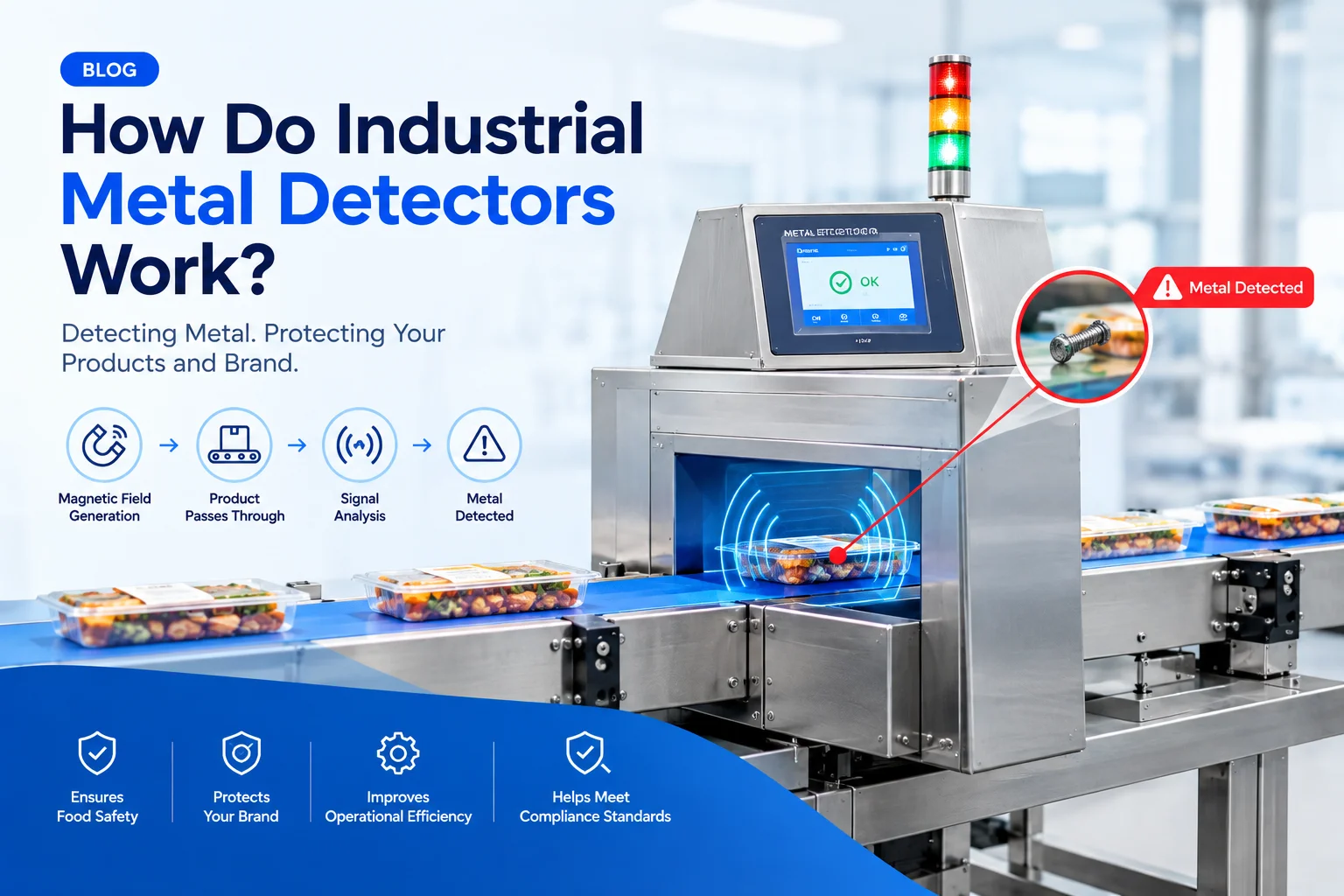 How Industrial Metal Detectors Work: Balanced Coils, Frequency and Product Effect